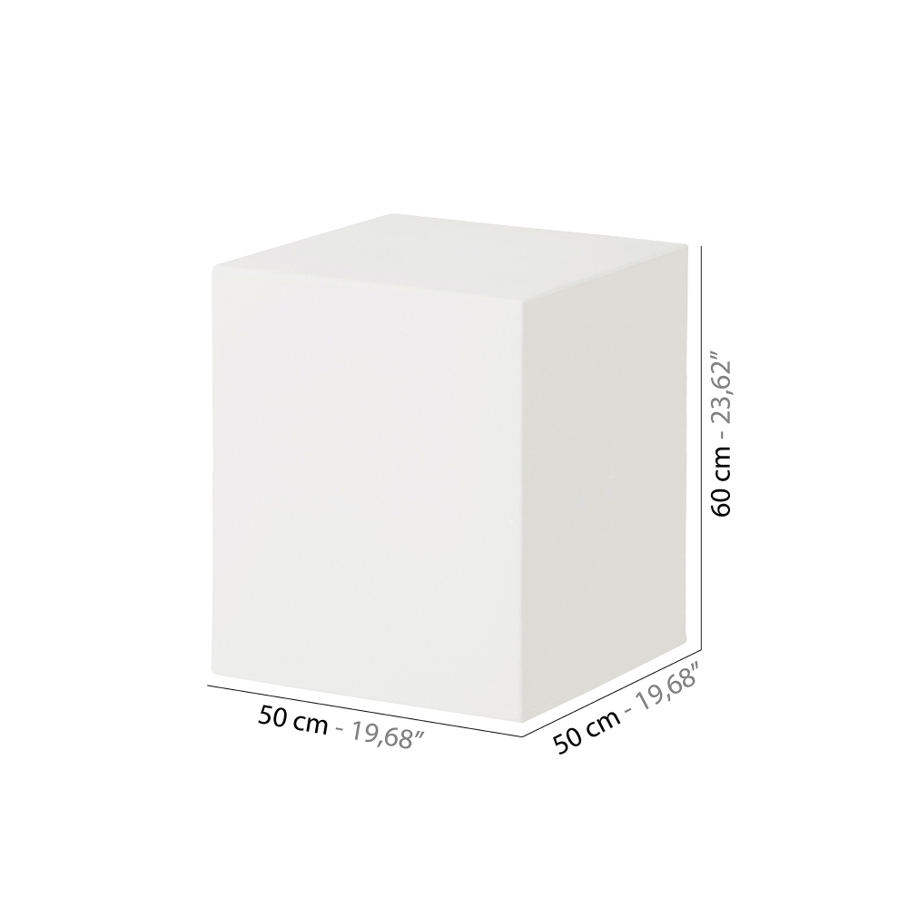 Pronta Consegna - Slide Lampada da tavolo/terra Cubo da esterno 50x50x60h cm