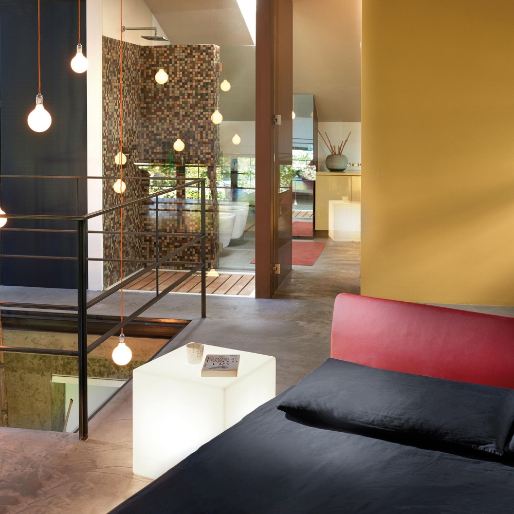 Pronta Consegna - Slide Lampada da tavolo/terra Cubo da esterno 50x50x60h cm