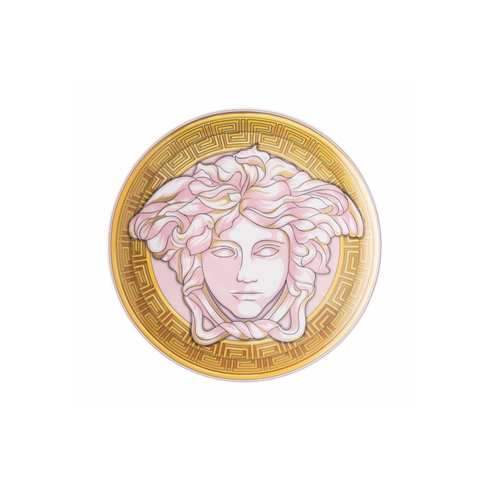 Pronta Consegna - Rosenthal Versace 4 piatti piani Medusa Amplified 17 cm Pink Coin