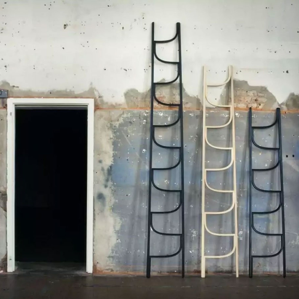 Quick Ship - Wiener GTV Design Ladder towel rail h 150 cm Black