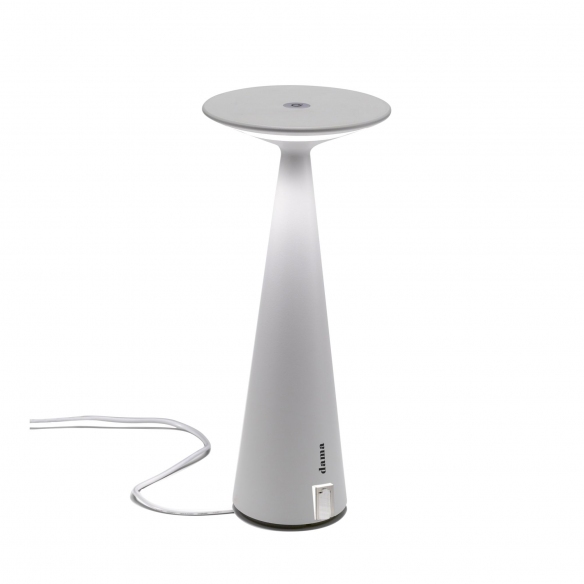 Pronta Consegna - Zafferano Lampada da tavolo Dama Pro USB Led ricaricabile Bianco