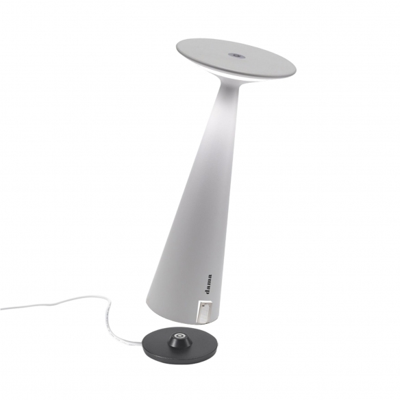 Quick Ship - Zafferano Dama Pro USB Led rechargeable table lamp White