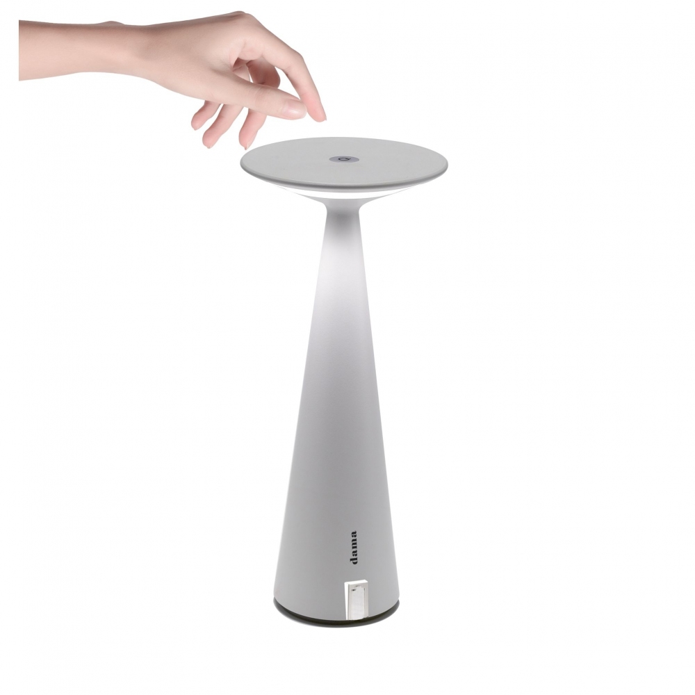 Pronta Consegna - Zafferano Lampada da tavolo Dama Pro USB Led ricaricabile Bianco