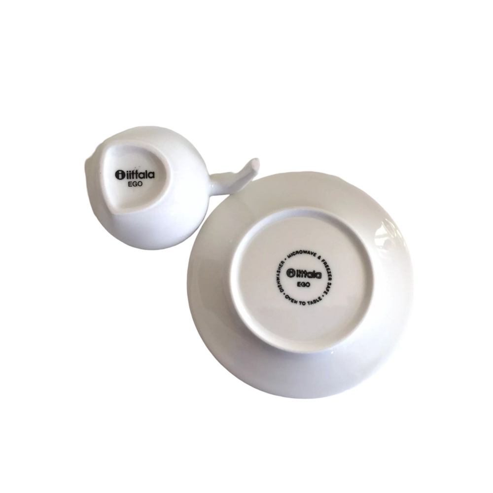 Iittala Ego long coffee cup with saucer 21 cl
