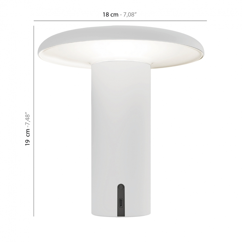 Pronta Consegna - Artemide Lampada da tavolo Takku Rosso Anodizzato