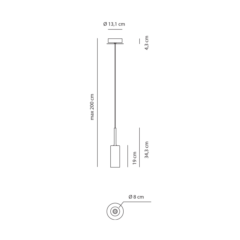 Pronta Consegna - Axolight Lampada a sospensione con incasso Spillray diam. 8 cm Crystal