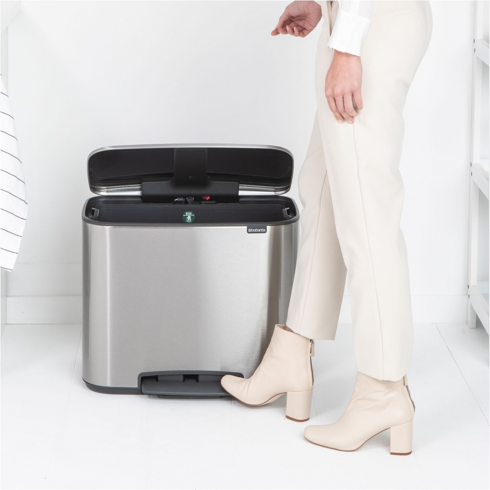Quick Ship - Brabantia Bo pedal bin 36L Inox steel Fingerprint-proof