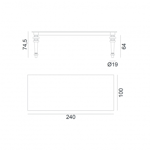 Gervasoni Gray 33 Table