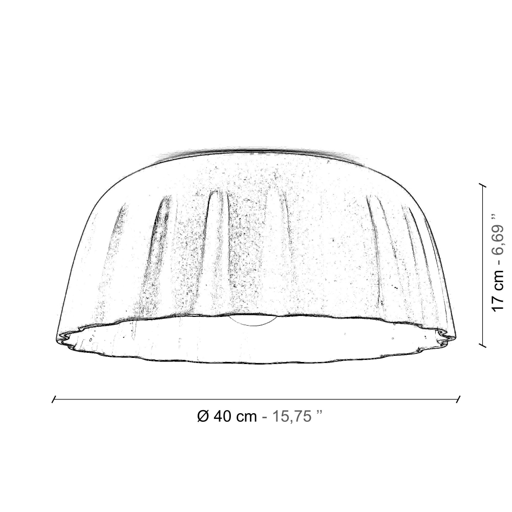 Quick Ship - Ferroluce Madame Gres C2572 Ceiling Lamp Tele Grey