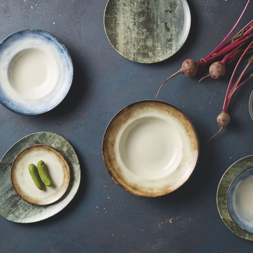 Quick Ship - Arthur Krupp 4 Shade Sea Pasta Plates cm. 29.5