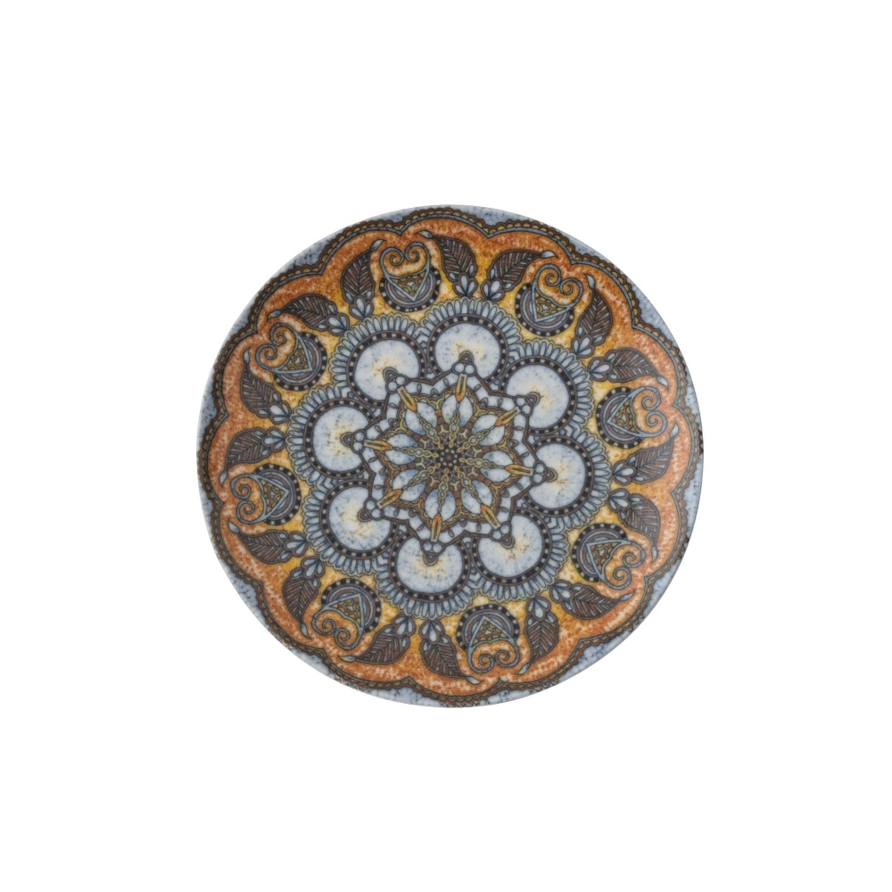 Quick Ship - Arthur Krupp 4 Mandala flat plates cm. 20