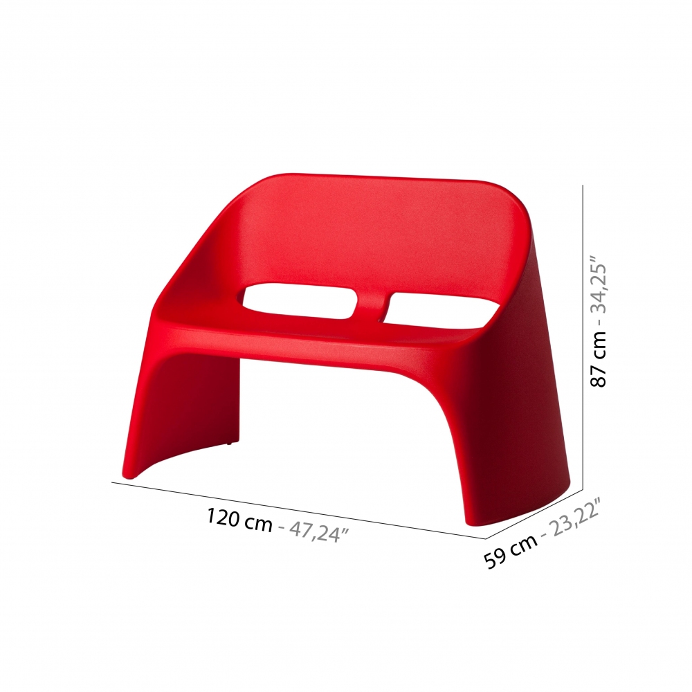 Pronta Consegna - Slide Divanetto Amélie Duetto Flame Red