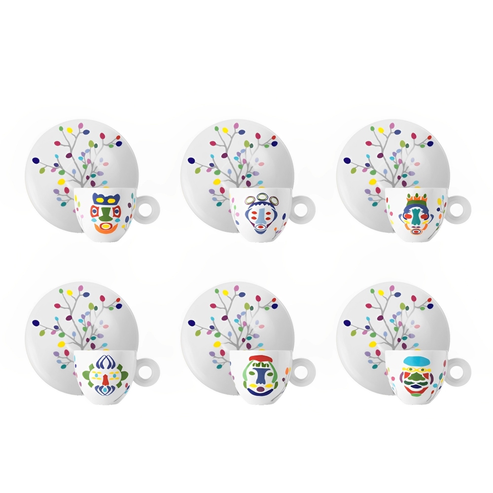 Illy Illy Art Collection Pascale Marthine Tayou 6 cappuccino cups
