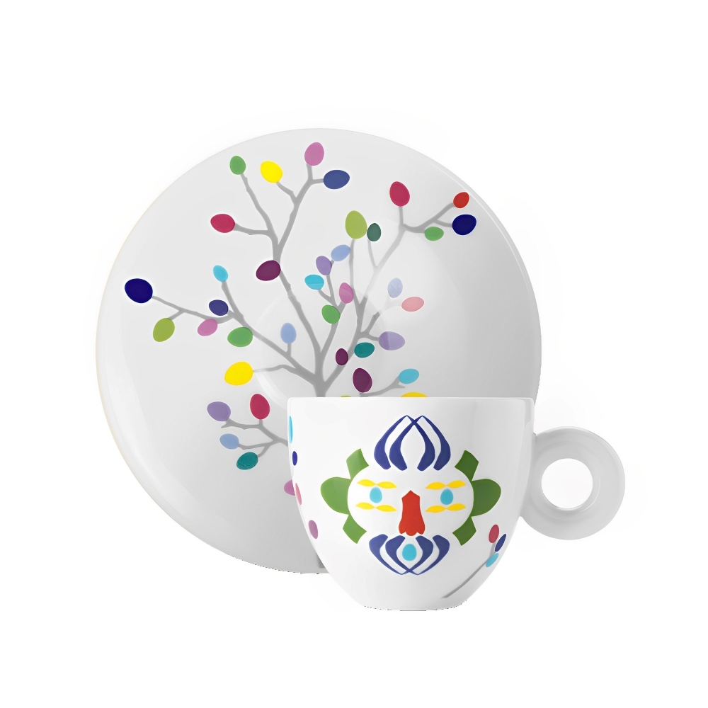 Illy 6 Tazze Cappuccino  e 5 Piattini Illy Art Collection Pascale Marthine Tayou (seconda scelta)
