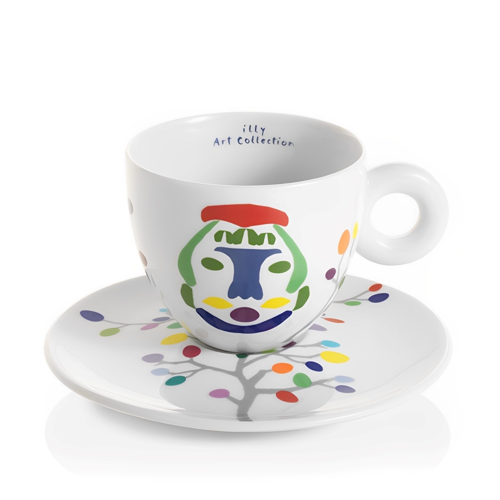 Illy 6 Tazze Cappuccino  e 5 Piattini Illy Art Collection Pascale Marthine Tayou (seconda scelta)