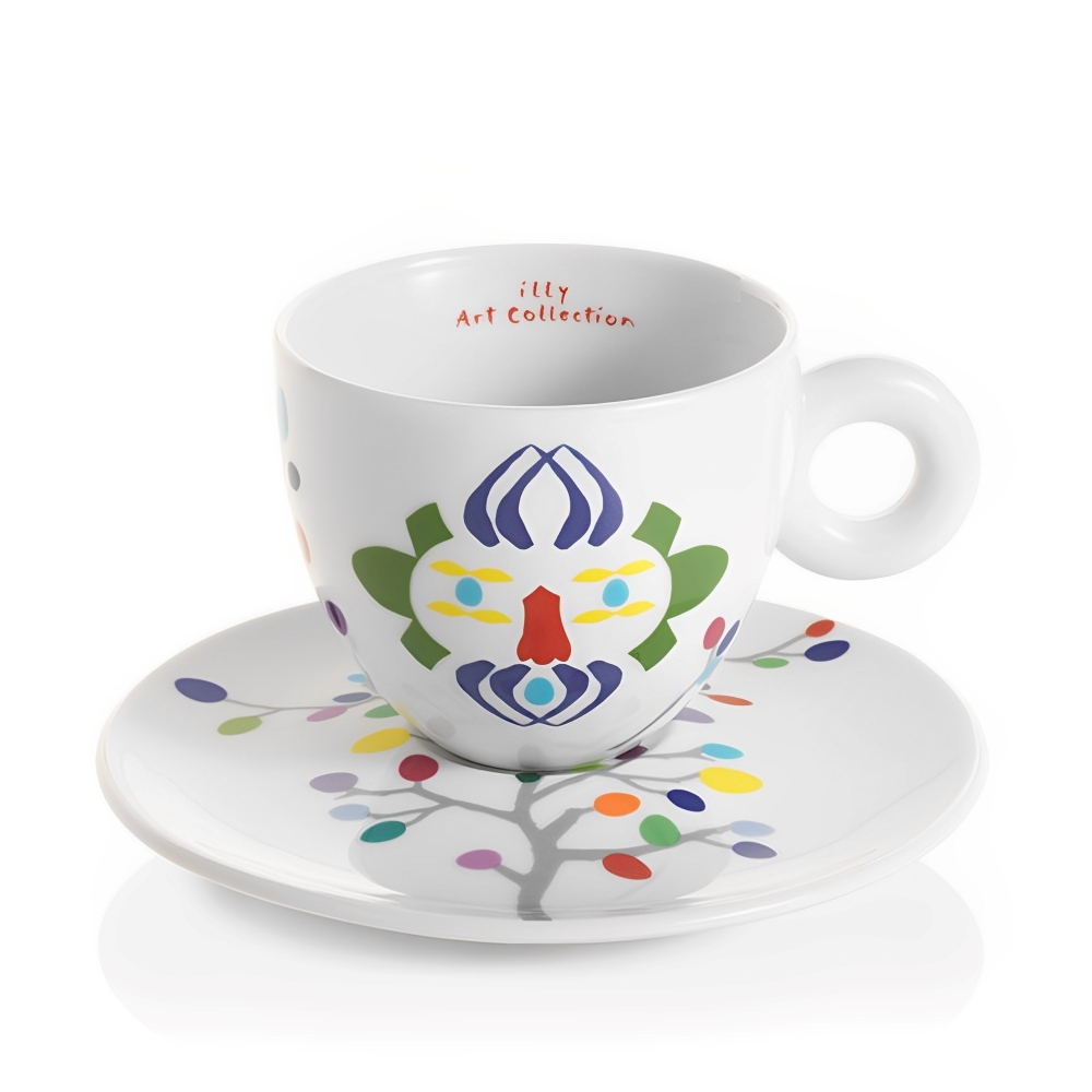 Illy 6 Tazze Cappuccino  e 5 Piattini Illy Art Collection Pascale Marthine Tayou (seconda scelta)