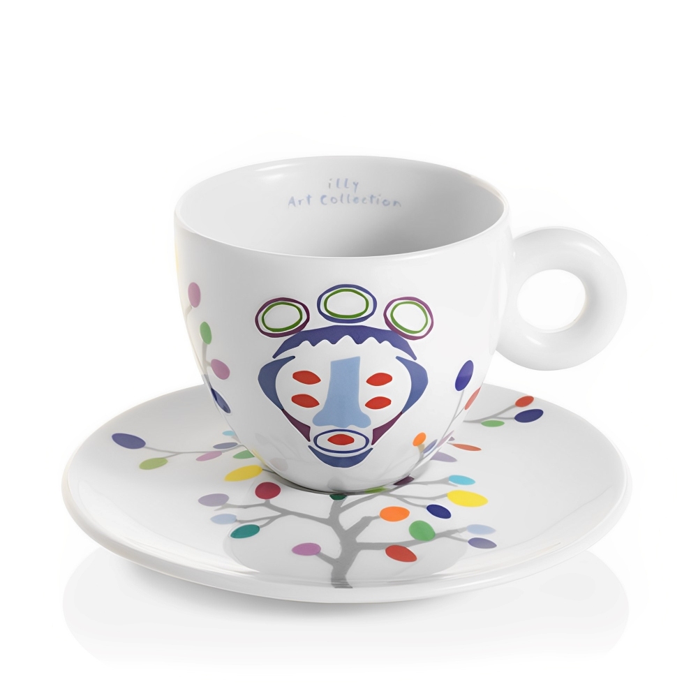 Illy 6 Tazze Cappuccino  e 5 Piattini Illy Art Collection Pascale Marthine Tayou (seconda scelta)
