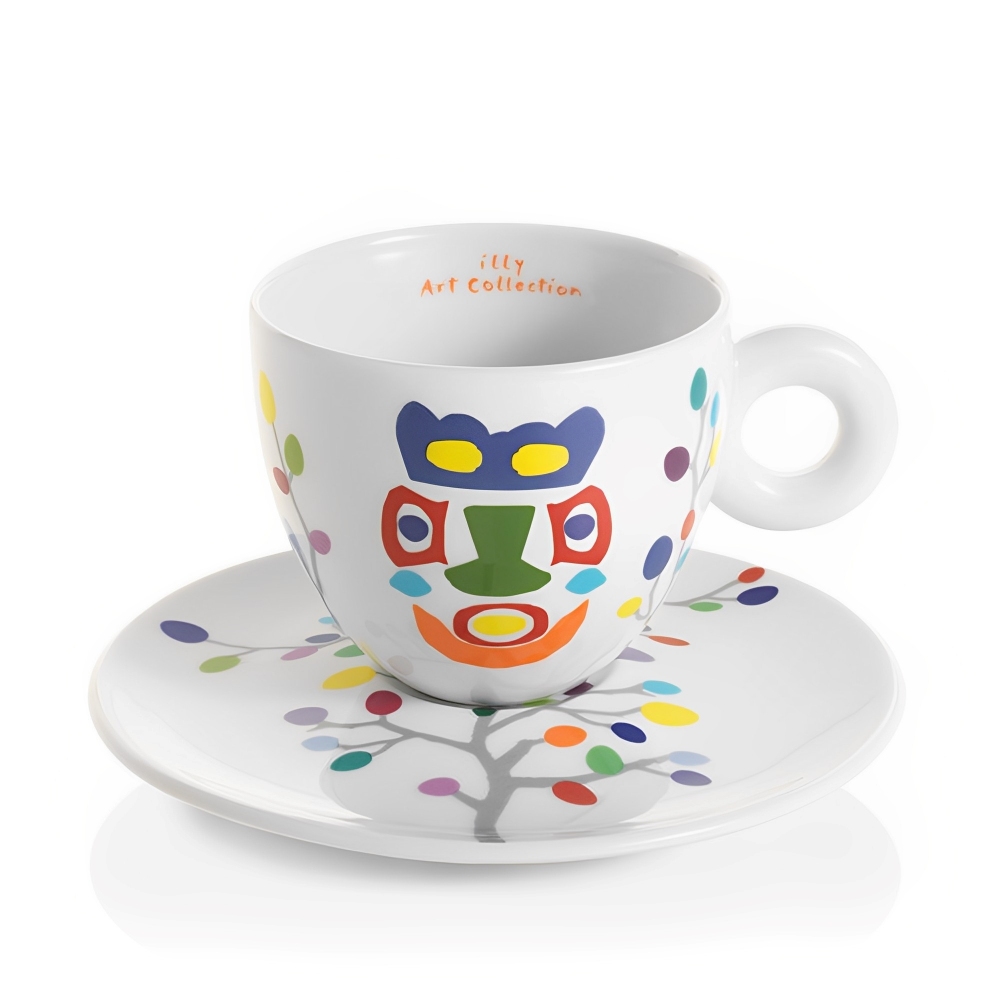 Illy 6 Tazze Cappuccino  e 5 Piattini Illy Art Collection Pascale Marthine Tayou (seconda scelta)