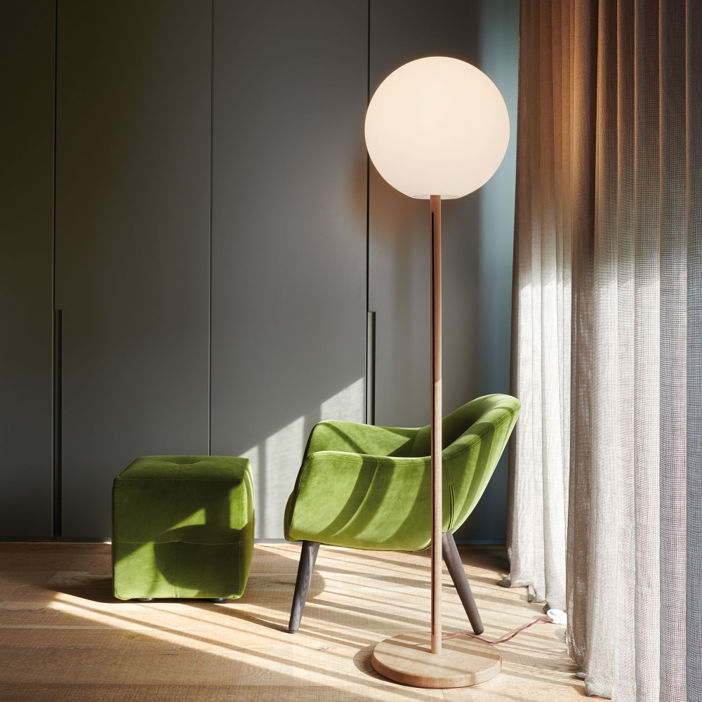 Slide Lampada da terra Globo Wood H 145 cm