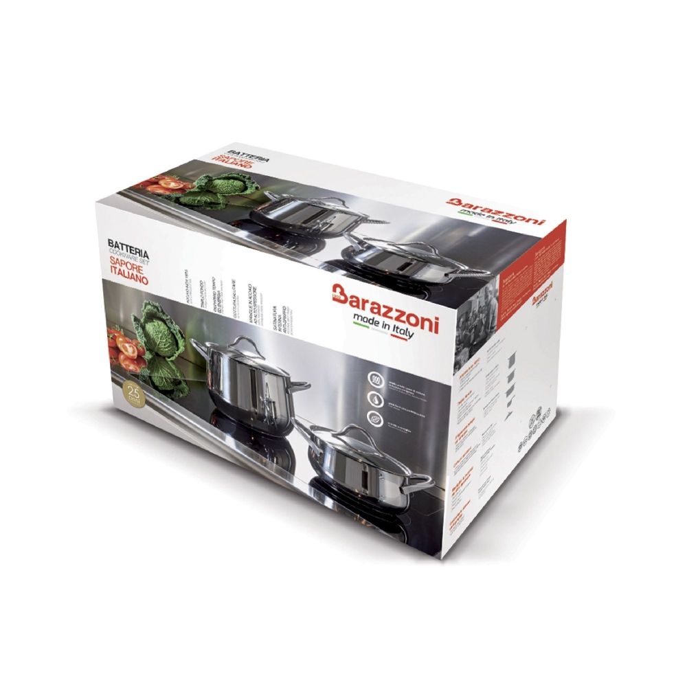 Barazzoni Batteria di pentole 11 pz Sapore Italiano