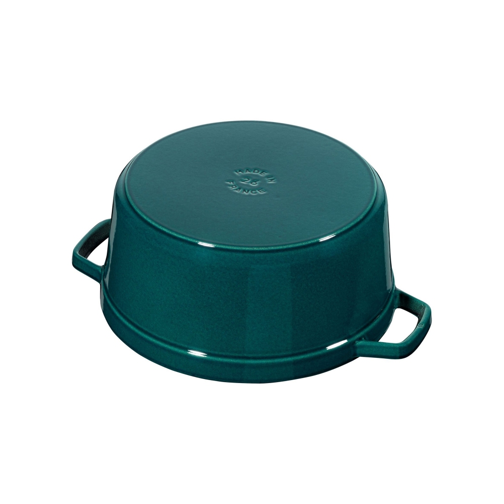 Staub Cocotte rotonda in ghisa cm. 28  Colore Le Mer (SECONDA SCELTA)