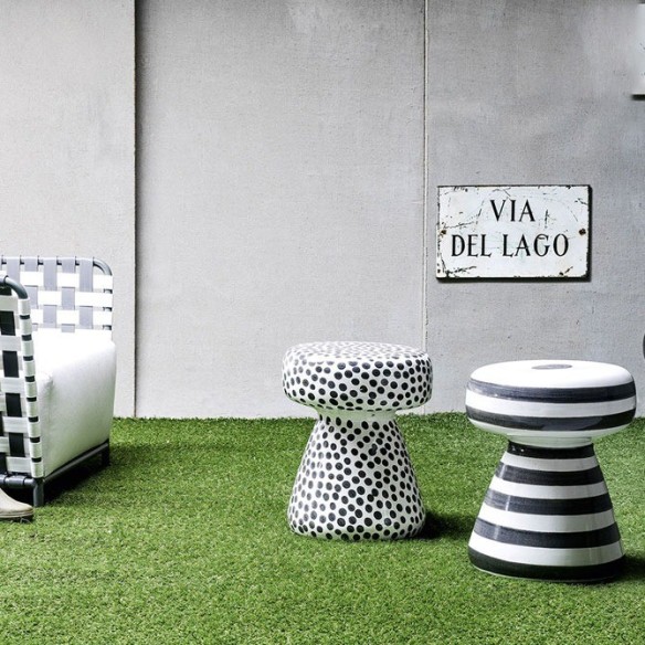 Gervasoni Tavolino Pouf In Ceramica Inout 44