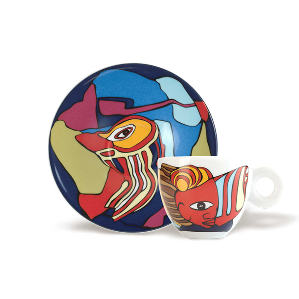 4 tazze cappuccino Illy Art Collection Biennale 2026 - Maher, Werewere, Petersen e Rahman