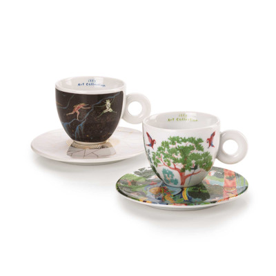 2 tazze cappuccino Illy Art Collection Biennale 2024 - John Armleder