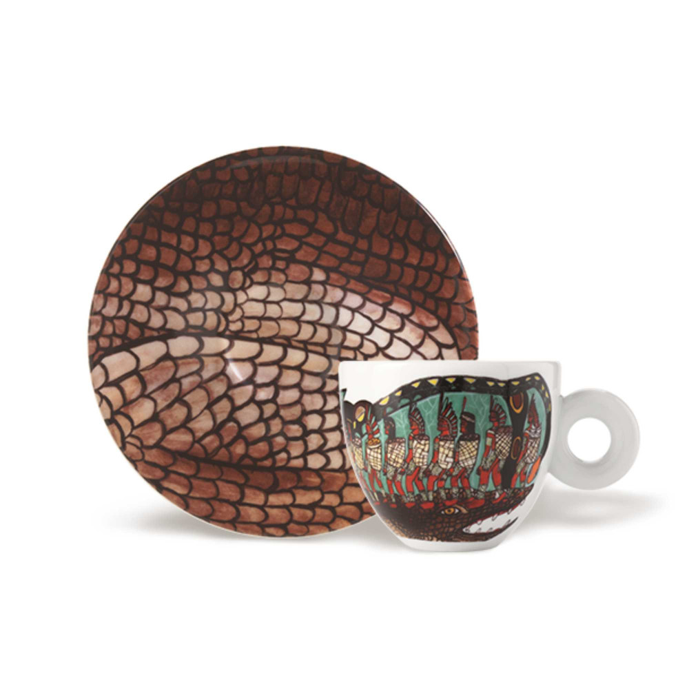2 tazze cappuccino Illy Art Collection Biennale 2024 - Mahku e Paula Nicho
