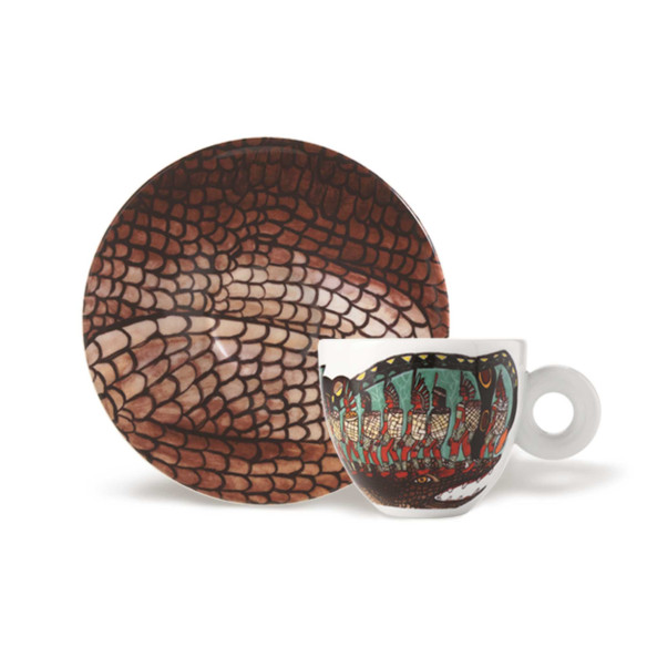 2 tazze cappuccino Illy Art Collection Biennale 2024 - Mahku e Paula Nicho