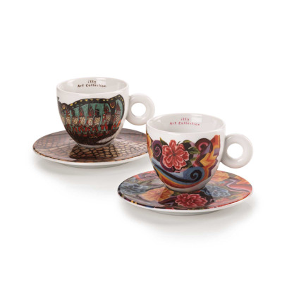 2 tazze cappuccino Illy Art Collection Biennale 2024 - Mahku e Paula Nicho