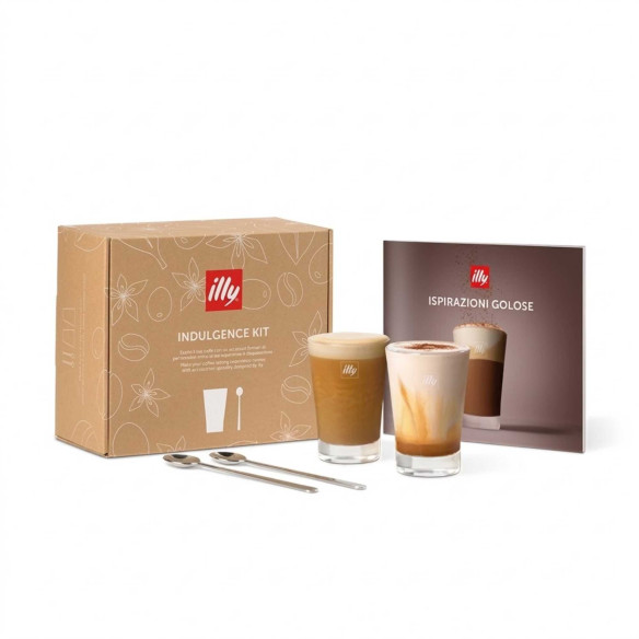 Illy Indulgence Kit - 2 glasses 170 ml + 2 Girotondo spoons