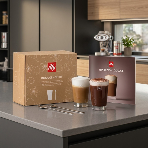 Illy Indulgence Kit - 2 glasses 170 ml + 2 Girotondo spoons
