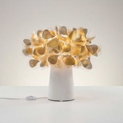 Slamp Lampada da tavolo Clizia Mama Non Mama Gold - Base Bianca