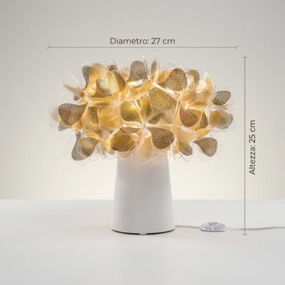 Slamp Lampada da tavolo Clizia Mama Non Mama Gold - Base Bianca