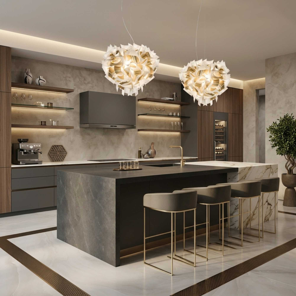 Quick Ship - Slamp Veli Aurea Pendant Lamp - Transparent Cable