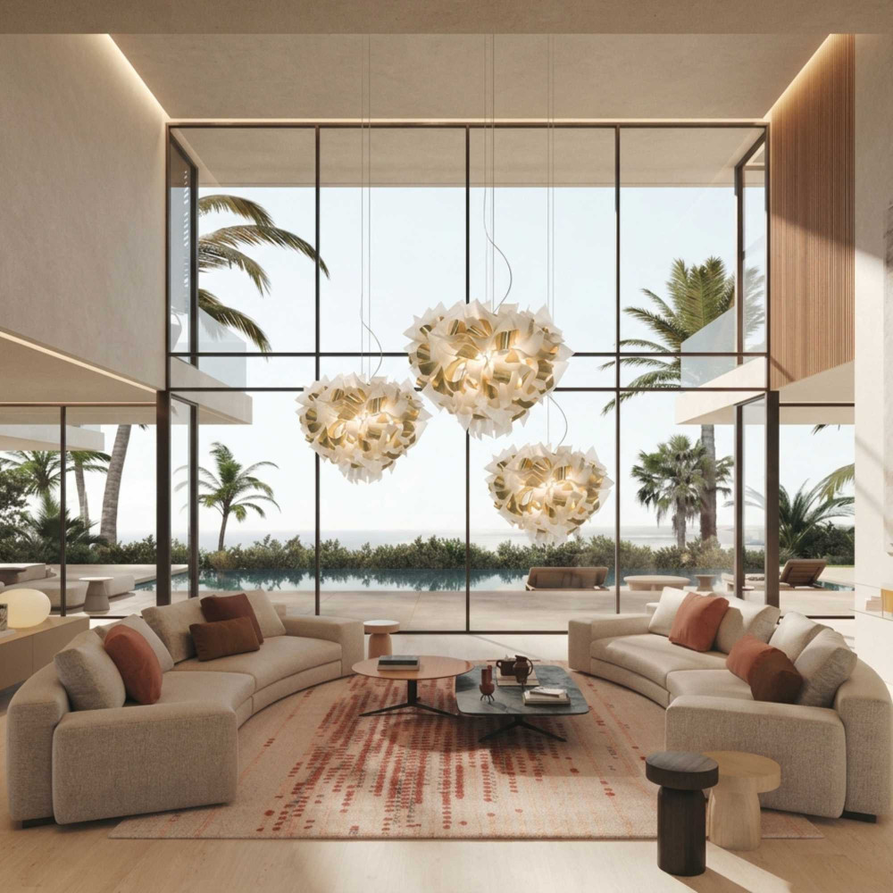 Quick Ship - Slamp Veli Aurea Pendant Lamp - Transparent Cable