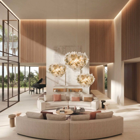 Quick Ship - Slamp Veli Aurea Pendant Lamp - Transparent Cable