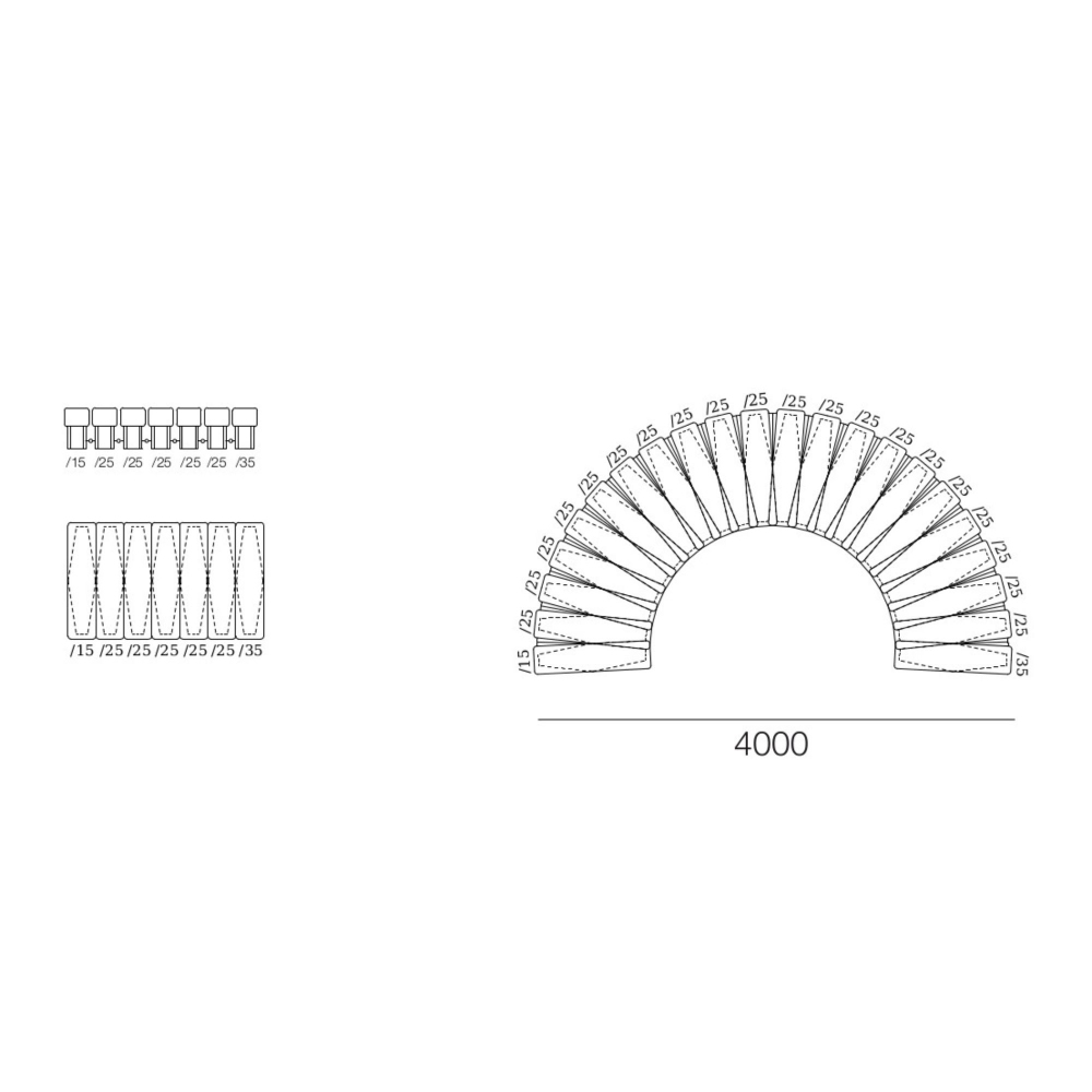de Sede Divano componibile DS-600 - Configurazione A (22 moduli)