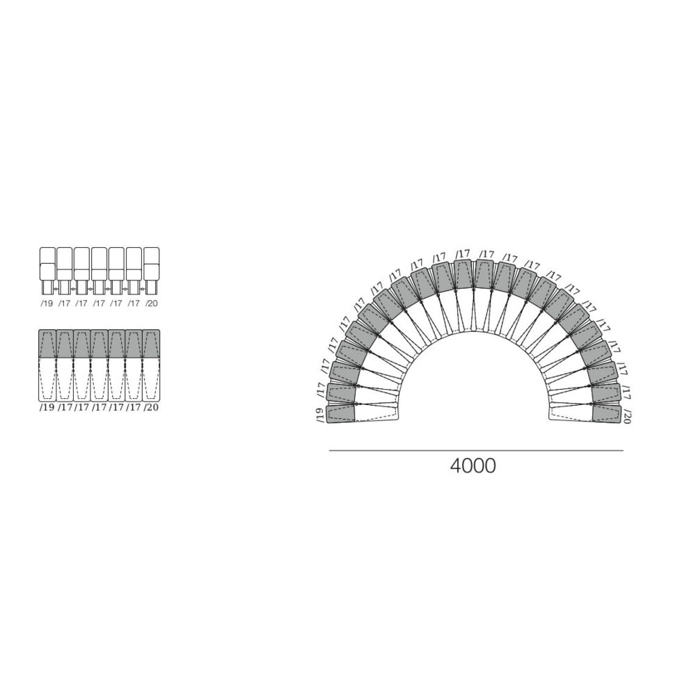 de Sede Divano componibile DS-600 - Configurazione B (22 moduli)