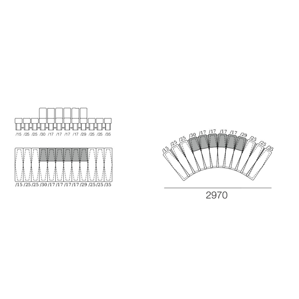 de Sede Divano componibile DS-600 - Configurazione D (12 moduli)