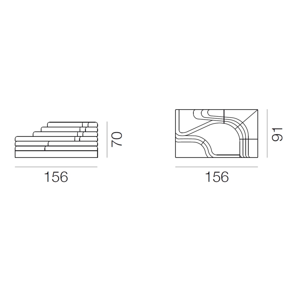 de Sede DS-1025 Modular Sofa - Right seat unit